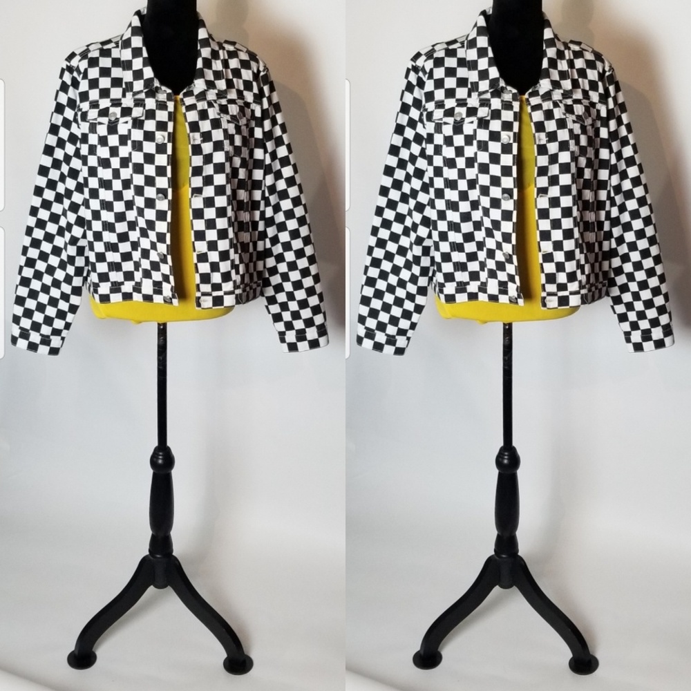 Checker Jean Jacket - Picture 5 of 5
